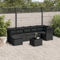 8 Piece Garden Sofa Set With Cushions Poly Rattan