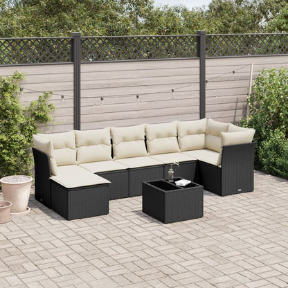 8 Piece Garden Sofa Set With Cushions Poly Rattan