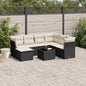 7 Piece Garden Sofa Set With Cushions Poly Rattan
