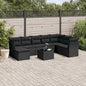 8 Piece Garden Sofa Set With Cushions Poly Rattan