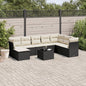 8 Piece Garden Sofa Set With Cushions Poly Rattan