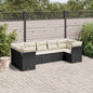 7 Piece Garden Sofa Set With Cushions Poly Rattan