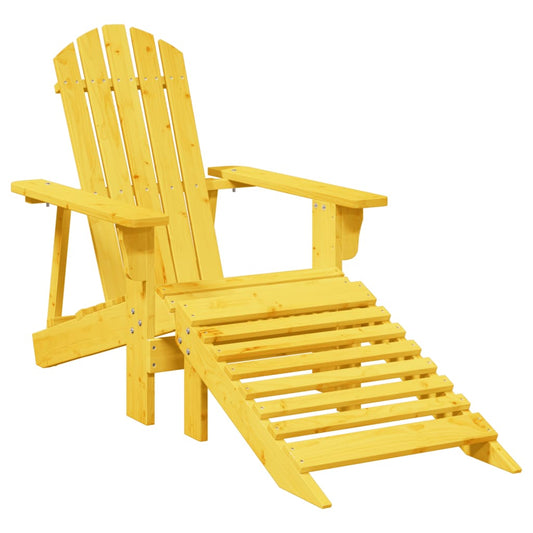 Adirondack Chair With Ottoman Solid Wood Fir