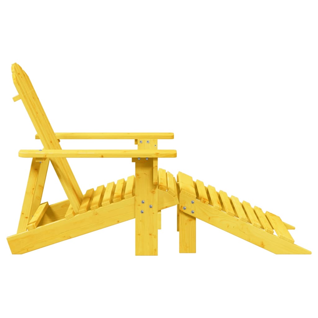 Adirondack Chair With Ottoman Solid Wood Fir