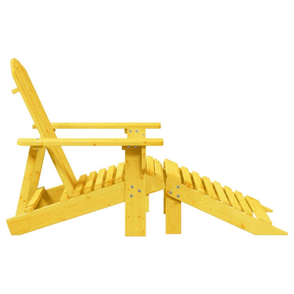 Adirondack Chair With Ottoman Solid Wood Fir