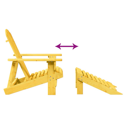 Adirondack Chair With Ottoman Solid Wood Fir