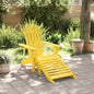 Adirondack Chair With Ottoman Solid Wood Fir