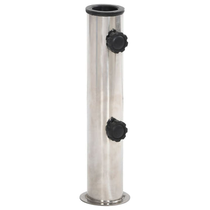 Parasol Base For Ø38/48 Mm Pole Silver Stainless Steel