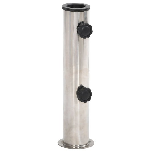 Parasol Base For Ø38/48 Mm Pole Silver Stainless Steel