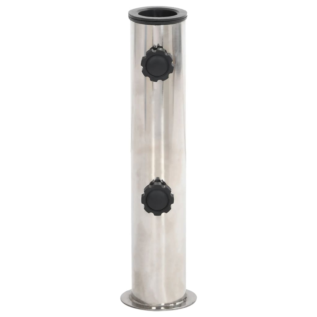 Parasol Base For Ø38/48 Mm Pole Silver Stainless Steel