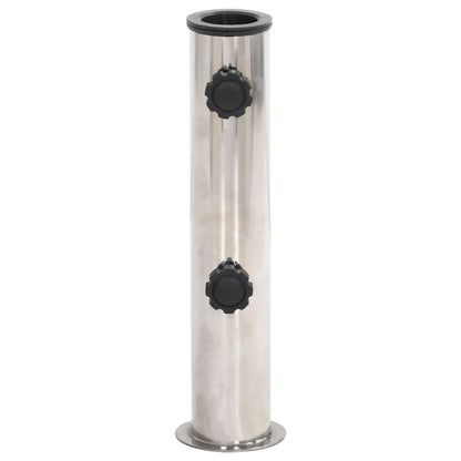 Parasol Base For Ø38/48 Mm Pole Silver Stainless Steel