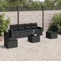 6 Piece Garden Sofa Set With Cushions Poly Rattan
