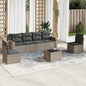 6 Piece Garden Sofa Set With Cushions Poly Rattan