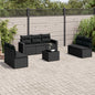 7 Piece Garden Sofa Set With Cushions Poly Rattan