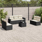 7 Piece Garden Sofa Set With Cushions Poly Rattan