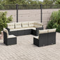 9 Piece Garden Sofa Set With Cushions Poly Rattan