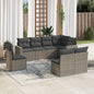 9 Piece Garden Sofa Set With Cushions Poly Rattan