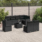 9 Piece Garden Sofa Set With Cushions Poly Rattan