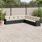 10 Piece Garden Sofa Set With Cushions Poly Rattan