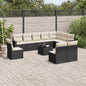 11 Piece Garden Sofa Set With Cushions Poly Rattan