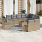 11 Piece Garden Sofa Set With Cushions Poly Rattan