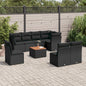9 Piece Garden Sofa Set With Cushions Grey Poly Rattan