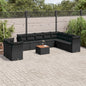 11 Piece Garden Sofa Set With Cushions Grey Poly Rattan
