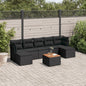 8 Piece Garden Sofa Set With Cushions Grey Poly Rattan