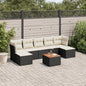 8 Piece Garden Sofa Set With Cushions Grey Poly Rattan