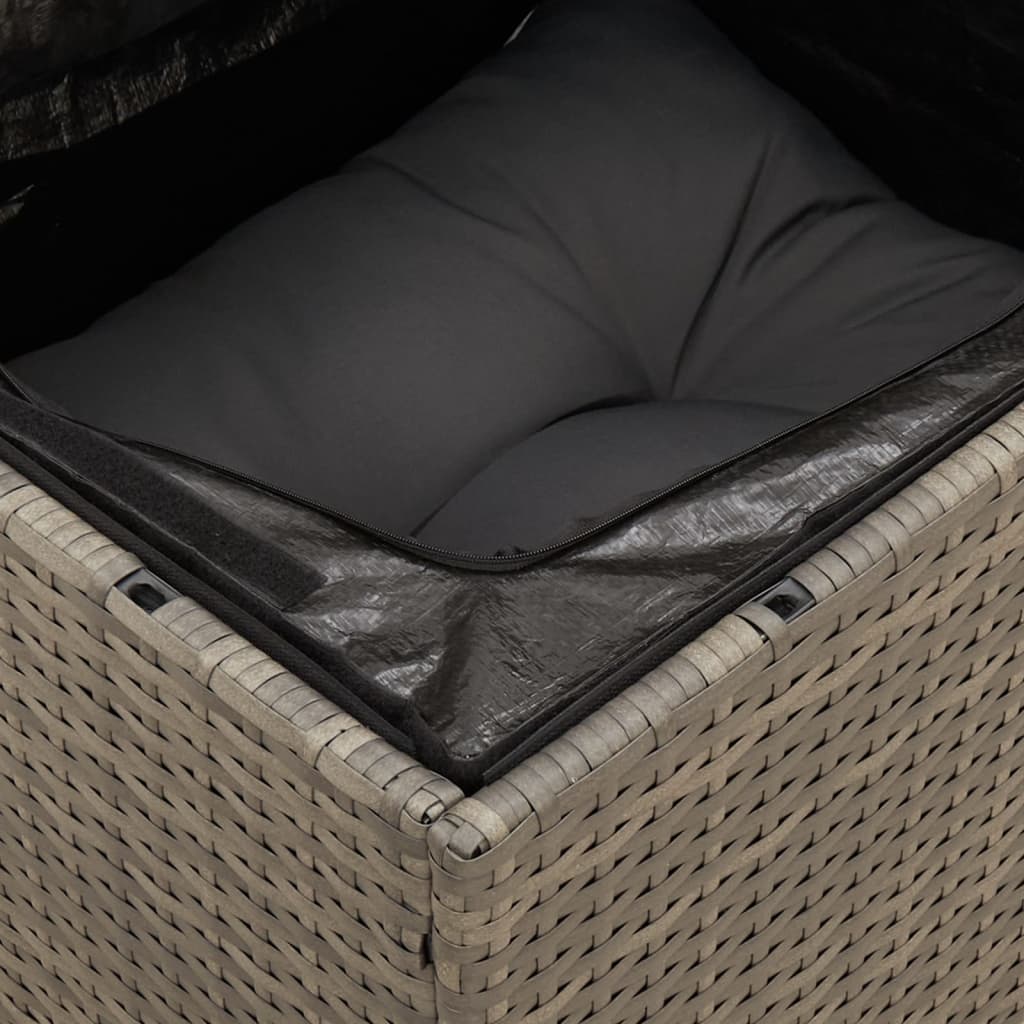 8 Piece Garden Sofa Set With Cushions Grey Poly Rattan