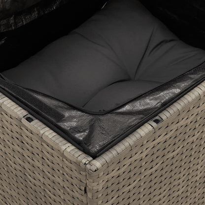 10 Piece Garden Sofa Set With Cushions Grey Poly Rattan