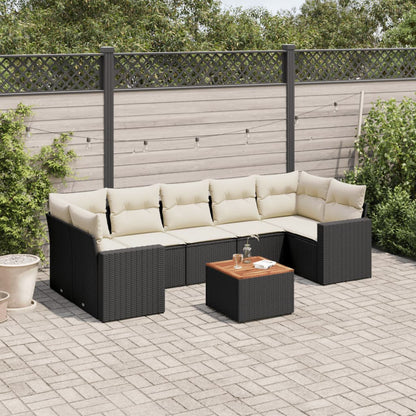 8 Piece Garden Sofa Set With Cushions Grey Poly Rattan