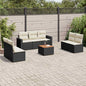 8 Piece Garden Sofa Set With Cushions Grey Poly Rattan