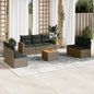 8 Piece Garden Sofa Set With Cushions Grey Poly Rattan