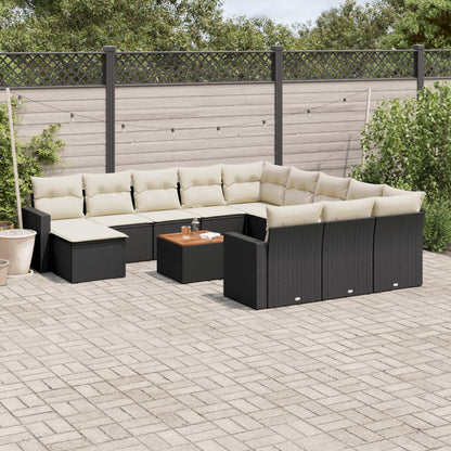 13 Piece Garden Sofa Set With Cushions Poly Rattan