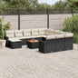 13 Piece Garden Sofa Set With Cushions Poly Rattan