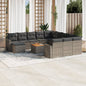 13 Piece Garden Sofa Set With Cushions Poly Rattan