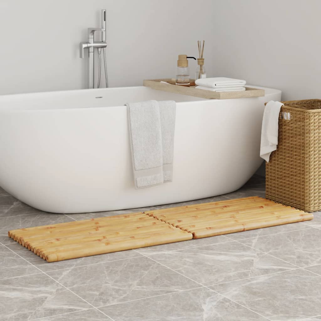 Bath Mats 2 Pcs Bamboo