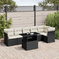 7 Piece Garden Sofa Set With Cushions Poly Rattan