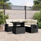 6 Piece Garden Sofa Set With Cushions Poly Rattan