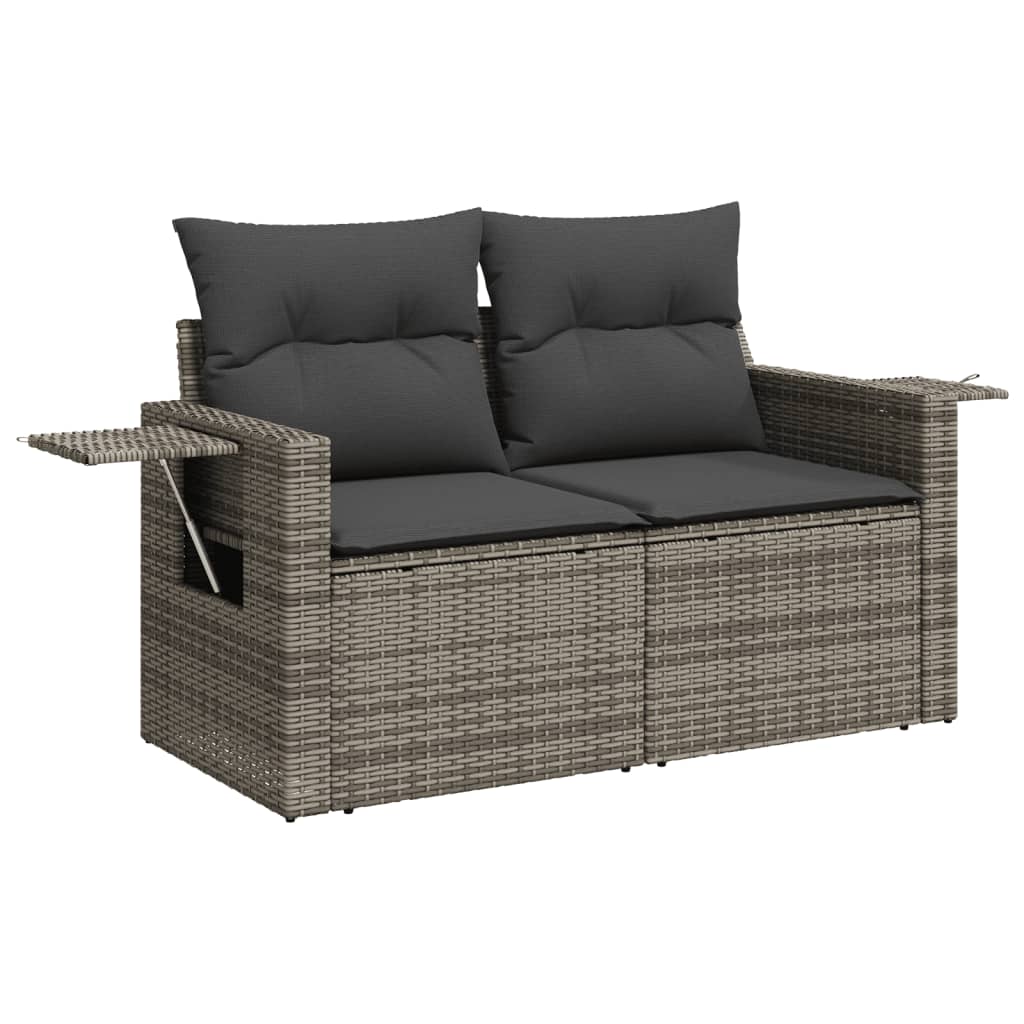 6 Piece Garden Sofa Set With Cushions Poly Rattan