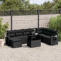 8 Piece Garden Sofa Set With Cushions Poly Rattan