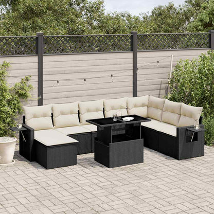 8 Piece Garden Sofa Set With Cushions Poly Rattan