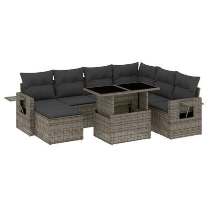 8 Piece Garden Sofa Set With Cushions Poly Rattan