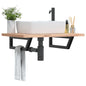 Shelf Brackets For Washbasin 2 Pcs Steel