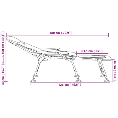Fishing Bedchair With Adjustable Mud Legs Foldable