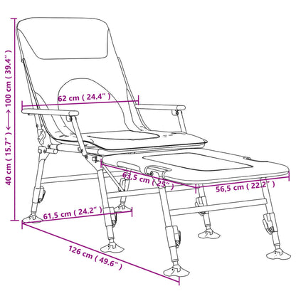 Fishing Bedchair With Adjustable Mud Legs Foldable