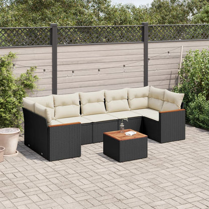 8 Piece Garden Sofa Set With Cushions Poly Rattan