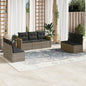 7 Piece Garden Sofa Set With Cushions Poly Rattan