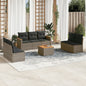 7 Piece Garden Sofa Set With Cushions Poly Rattan